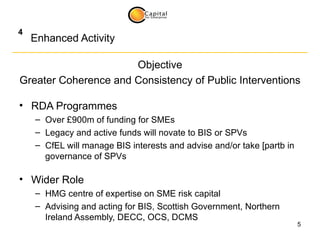 Enhanced Activity <ul><li>Objective </li></ul><ul><li>Greater Coherence and Consistency of Public Interventions </li></ul>...